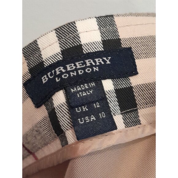 Burberry London Size 10 Designer Preppy Casual Utility Mini Skirt Tan Pockets - Picture 9 of 10